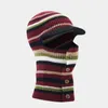 Basker Autumn Winter Acrylic Stripe Print Warm Thicken Sticked Hat Skallies Cap Beanie For Men and Women 17