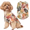 Hundebekleidungsshirt Summer Supply Palm Leaf Stilvolles, bequemes Knopfdesign, bequem zu tragen, atmungsaktiv, zweibeinig