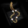 Bracelets à maillons en acier inoxydable 316L, chaîne épaisse en Zircon brillant pour femmes et filles, tendance, bijoux fins, accessoires, cadeaux en gros