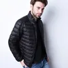 Piumino da uomo Parka Moda colletto rialzato da uomo giacca invernale piumino d'anatra bianco caldo cappotto corto casual da uomo slim primavera autunno top parka S-3XL 231023