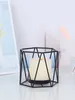 Candle Holders 1pc Creative Nordic Iron Art Geometric Candlestick Indoor Decoration Aromatherapy Holder Romantic Table 231023