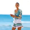 Roupa de banho feminina praia vestido cover-up bikini chiffon cobra impressão moda cor maiô