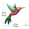 Garden Decorations Metal Hummingbird Bird Wall Artwork Garden Exterior Decoration Living Room Art Crafts Ornament Indoor Outdoor Color Hanging Bird 231023