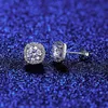 Joyería retro Moissanite Stud Mujeres Clásico Zircon Pendientes de alto grado Joyería para mujer Compromiso Boda Fiesta Regalo del día de San Valentín