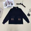 Luxury knitted cardigan women wool Sweater designer sweater H embroidery zipper jacket womens woolen coat fashion casual vers