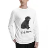 Polos masculinos Black Lab - Mom camisetas de manga comprida meninos camisetas brancas roupas kawaii roupas masculinas de algodão