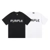 Purple Brand Heavy 23SS Summer Vintage Letters Printed T Shirt Loose Oversized Hip Hop Unisex Short Sleeve Tees Tshirt