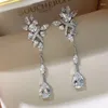 Boucles d'oreilles XIUSHU importé diamant à haute teneur en carbone 925 clous d'oreilles en argent pur 2023 sens tendance et avancé