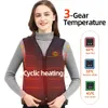 Mens Vests Smart Heated Vest For Men Women Usb Rechargeable Electric Self Heating Fleece Warming Jacket Thermal Waistcoat 231021