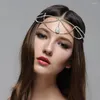 Hair Clips Wholesale Rhinestone Forehead Waterdrop Head Chain Tiara Jewelry For Women Crystal Pendant Headpiece Accessories Gift