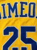 PERSONALIZZATO Derrick Rose # 25 Simeon Zack Morris Maglia da basket Maglie da film delle scuole superiori Blu Giallo Grigio 100% cucito Taglia S-XXL Alta qualità