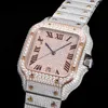 Luxury Watch Full Diamond VVS Mens Automatic Mechanical Sapphire 40MM Business High-end Stainless Steel Belt Giftes