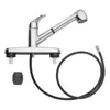 Bathroom Sink Faucets Single Handle Kitchen Faucet With Pull-Out Sprayer And Chrome Finish