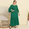 Robe longue de soirée en dentelle pour femmes, grande taille, élégante, Maxi, manches 3/4, col rond, basique, formelle, bureau, dames, 3xl, 4xl, 5xl, 6xl