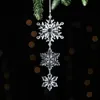 Clear Acrylic Christmas Tree Pendants Charms Transparent Plastic Crystal Snow Hanging Decorations Santa Claus Merry Xmas gott nytt år Festlig festhem