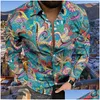 Camicie casual da uomo Camicia estiva da uomo hawaiana confortevole 2023 Drop Delivery Abbigliamento Abbigliamento Dh7Kb