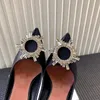 Crystal Shoe Luksusowy sandał słynna projektantka Aminaa Dress Men Buty Diamond Sunflower z pudełkiem letnia impreza przed modą ślub 10 cm obcas