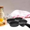 Poêles à œufs antiadhésives, 4 trous, antiadhésives, pour petit-déjeuner, crêpes
