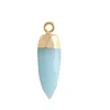 Pendant Necklaces Opal Aventurine Lapis Lazuli Agates Quartz Pendulum Natural Stone Crystal Reiki Chakra Healing Dowsing Necklace