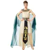 Costume d'Halloween Femmes Designer Cosplay Costume Halloween Cosplay Égyptien Pharaon Cléopâtre Déesse Costume Scène Opéra Performance Costume