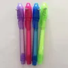 Pennarelli 4 pz / lotto Penna luminosa luminosa Magic Purple 2 in 1 UV Nero Combo Disegno Inchiostro invisibile Apprendimento Giocattoli educativi per bambini 231023