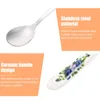 Spoons 6 Pcs Coffee Spoon Mixing Child Blender Mini Stainless Steel Cocktail Stirring Dessert