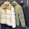 Designer duplo lado velo puffer jaqueta jaqueta mens reversível inverno zíper outono inverno camuflagem rosto puffer jaqueta varsity jaqueta colar zad5