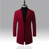 Woolen Coat Men's Windbreaker Winter Coat Herrens medium koreansk version Löst och ThickedSizem-4XL Iorrc