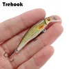 Köder Köder TREHOOK 5 cm 26 g Mini-Kurbelköder Minnow Schwimmende Wobbler Angelköder Harter lebensechter Kunstköder Hecht Schwarz 231023