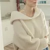 KHA*ITE Pull ample et paresseux, design minimaliste, châle épais et chaud, bas tricoté