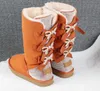 2023 New Australia Snow Boots Tube Middle Fashion Warm Women’s Cotton Shoes Bowknot Snowshoe Size Size