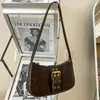 Evening Bags Women Leather Shoulder Bag Buckle Decora Vintage Tote Versatile Y2K Armpit Trendy Satchel Girl Stylish Purse