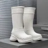 Buty kostki Baleciashoes High Canister Rain Boots Wysokie Rise Grube podeszwy buty przeciwpoślizgowe wodoodporne buty deszczowe guma długie buty damskie Z8hal