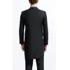 Men's Suits Black Wedding Man Tail Coat 2 Piece Double Breasted Male Fashion With Peaked Lapel Custom Jacket Pants 2023