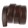 Belts Fashion Pin Smooth Leather Belt Body Strap With Holes No Buckle 3.5cm Width Black Coffee 110cm 120cm 130cm