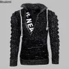 Herrtröjor Autumn Winter Men's Hooded Sweaters Warm Slim High Neck Sweater Långärmad skjorta Male Knitwear Mens Clothes Tops S-4XL 231023