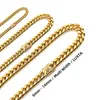 Chokers 6mm8mm10mm12mm14mm Gold Stainless Steel Curb Cuban Link Chain Hiphop 18K Gold Plated Cuban Necklace For Men Women Long Size 231021