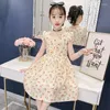 Flickaklänningar 2023 Korea Summer Kid sundress Toddler Dress One-Piece Children modekläder ärmlös