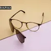 Solglasögonramar Bauhaus Magnet -glasögon Full Rim Optical Frame Recept Spektakel Rund Vintage Myopia Polarisation Solglasögon Anti 231020