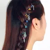 Fermagli per capelli M89E Perline colorate Gioielli per donna Ragazza Filo avvolto Torsioni Spirali Clip