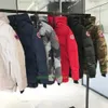 Piumini parka da uomo canadesi di design giacche invernali con cappuccio per esterni giacca canadese coppia cappotto d'oca verde M1023