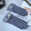 gloves designer gloves Fashion plush waterproof gloves for men women velvet wool of sheep lady five finger mittens Design Women's Gloves Winter Autumn