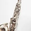 Klassisches professionelles Altsaxophon aus 802-Silber, Es, Eins-zu-eins-Struktur. Modellinstrument, handgeschnitzt, eins-zu-eins-Muster