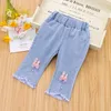 Pantalon mignon bébé fille pantalon jean printemps été enfants Flare Costume mode enfants vêtements recadrée