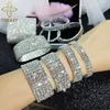 Brazalete Treazy 1-10 filas Rhinestones Brazaletes de boda nupcial GoldSilver Color Crystal Stretch Pulsera Mujer Pulsera Joyería elástica 231021