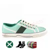 Classic Tennis 1977 Canvas High Top Scarpe casual Luxurys Designer Uomo Scarpe da donna Marca Italia Verde e rosso Web Stripe Suola in gomma Cotone elasticizzato Sneakers basse 36-44