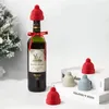 Bar Tools Christmas Hat Shaped Silicone Wine Bottle Stopper Cap Beer Champagne Plug Sealed Home Decorative 231023