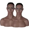 USA Magazijn Gratis schip Mannequin Hoofden vrouw Kaal Hoofd Geen Haar Mannequin Sieraden Model Glas Hoed Pruik Display Base Pvc hoofd