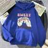 Kvinnors hoodies 2023 Höst och vinter Pure Cotton Hoodie Tryckt Pixie -mönster Trend Sports Style överdimensionerad