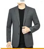 Costumes pour hommes Hommes Costume Veste Printemps Automne Casual Lâche Business Blazer Masculino Mode Solide Manches Longues Bouton Costume Homme D75